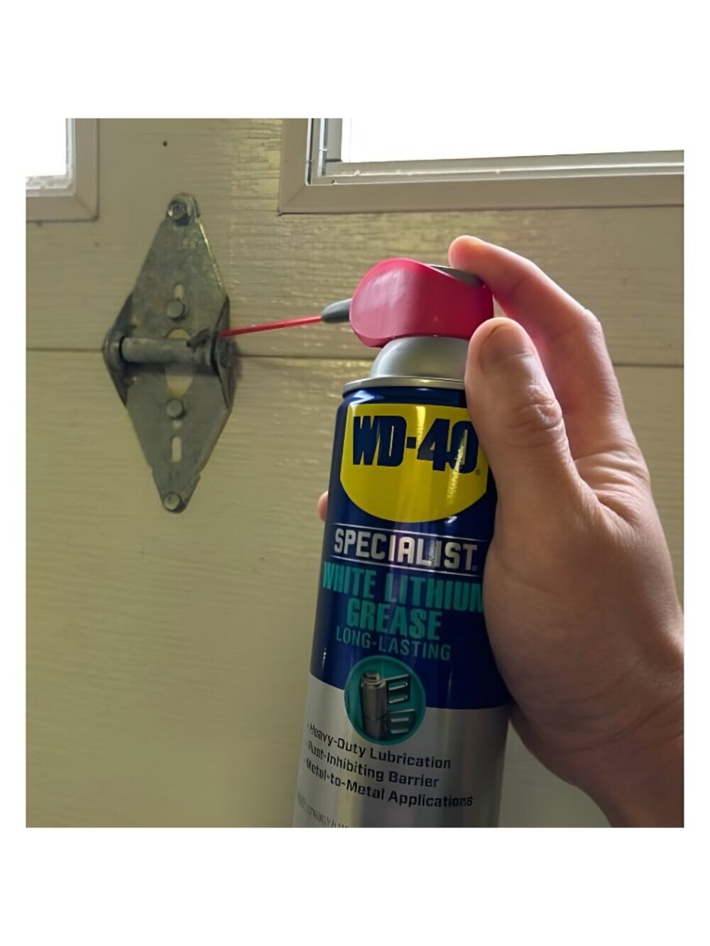 White Lithium Grease Spray with SMART STRAW SPRAYS 2 WAYS